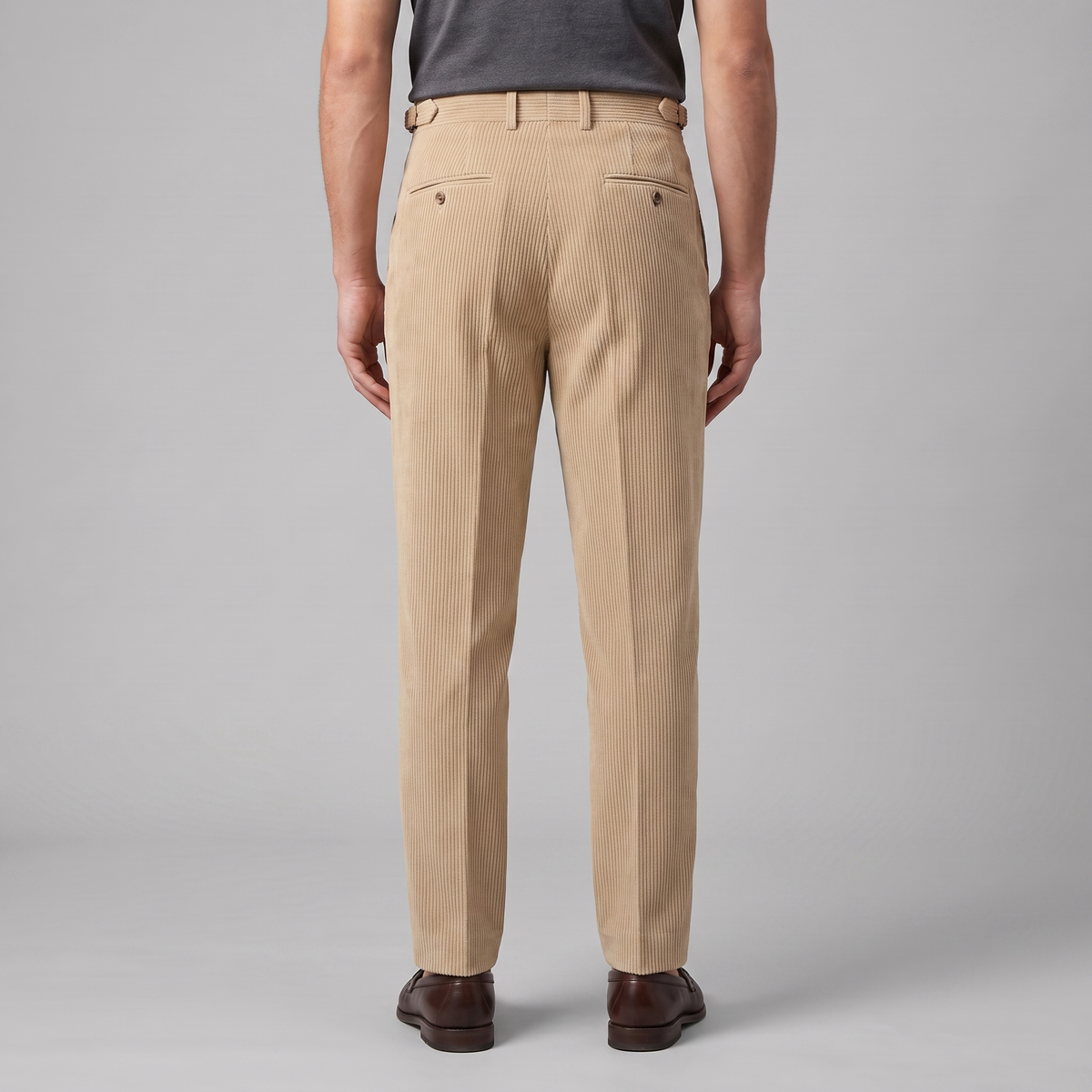 PLEATED CORDUROY TROUSERS FOR MEN