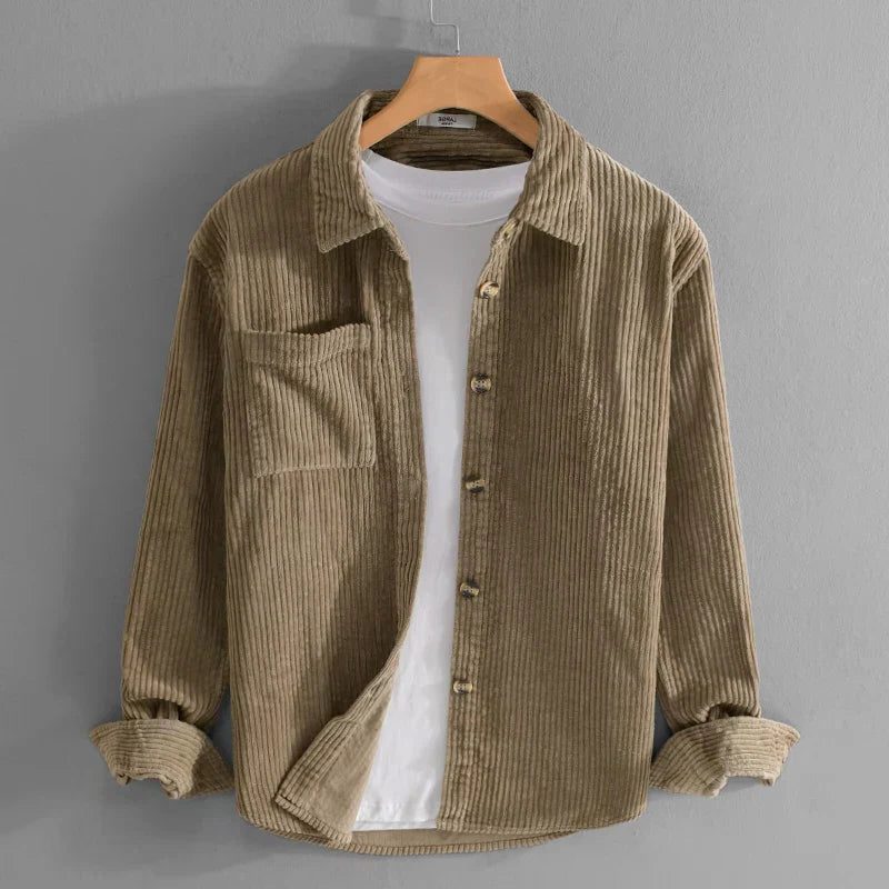Corduroy Relaxed Fit Overshirt for Men