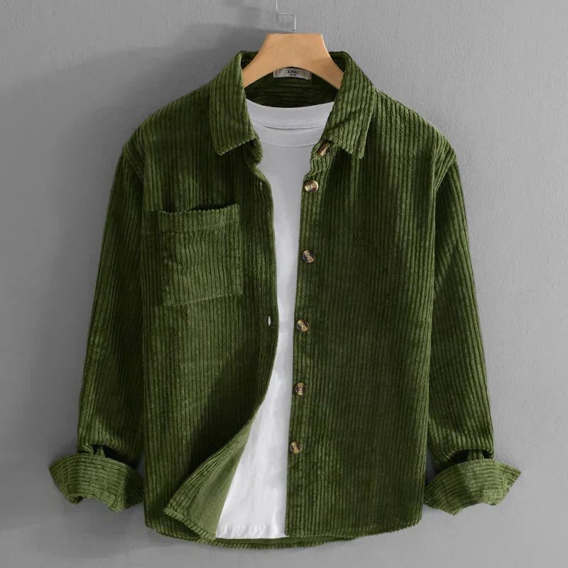 Corduroy Relaxed Fit Overshirt for Men