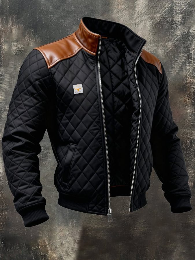 Cornelius | Men's Quilted Zip-Up Bomber Jacket