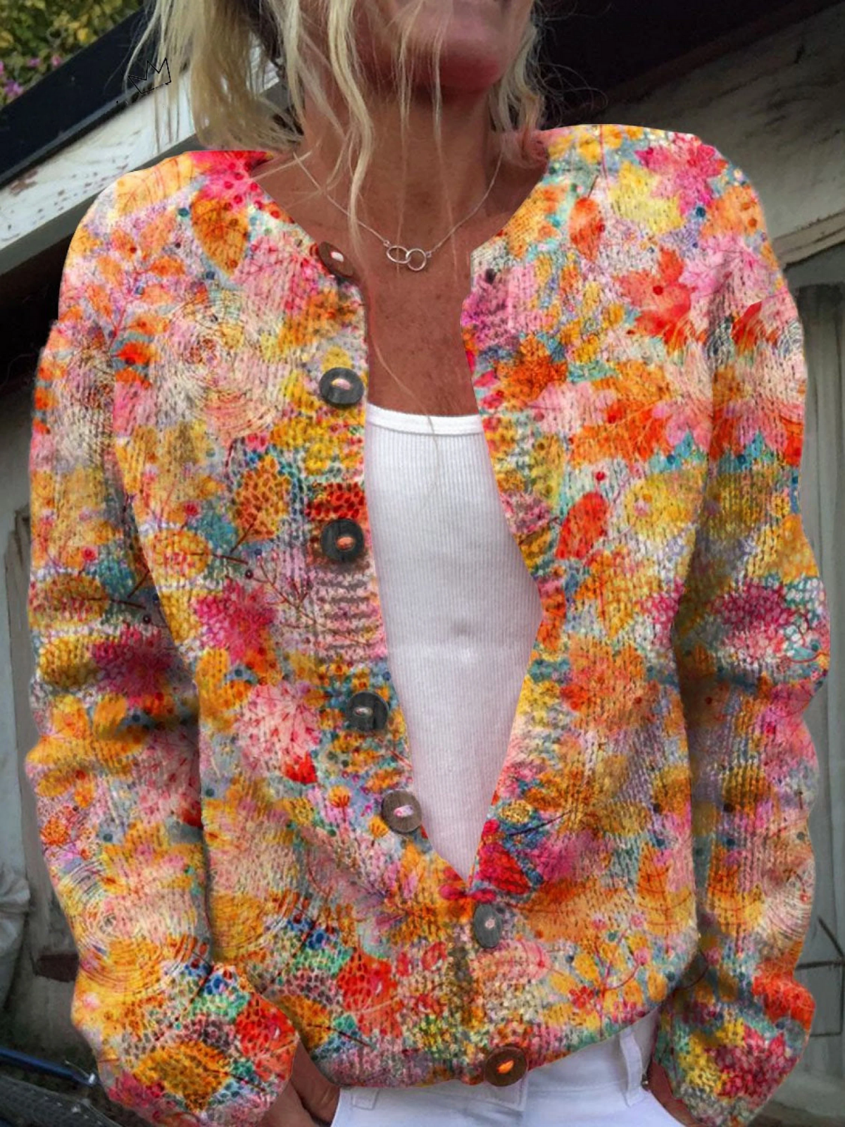Jessamy | Floral Print Open Front Cardigan