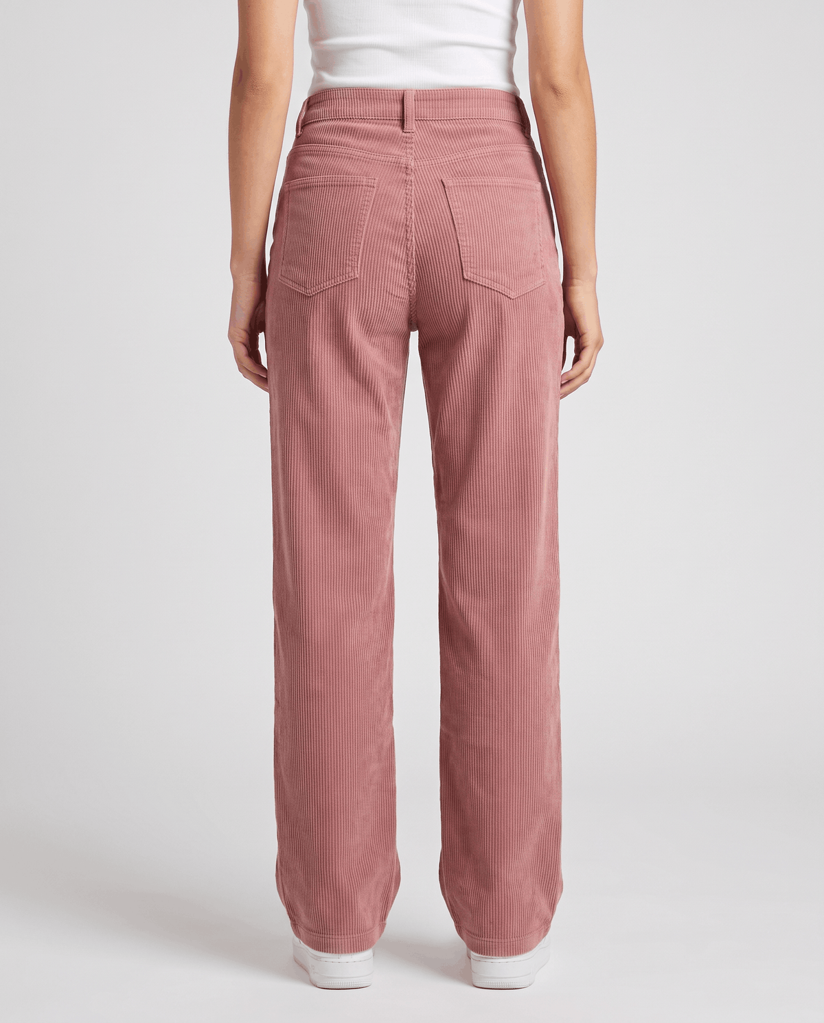 Cotton Corduroy Wide-Leg Pants – High-Waisted, Button Front & Full Length | Romy