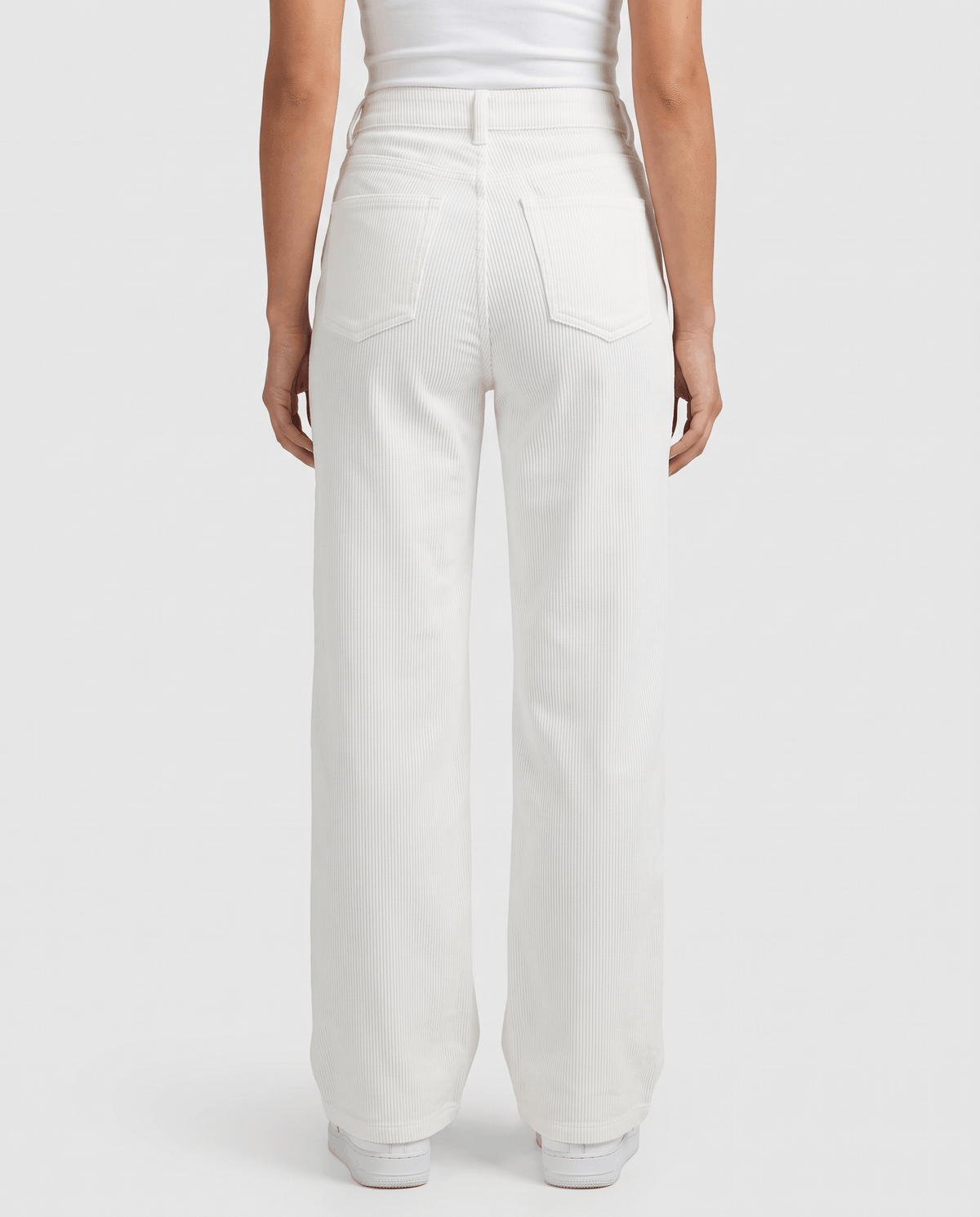 Cotton Corduroy Wide-Leg Pants – High-Waisted, Button Front & Full Length | Romy
