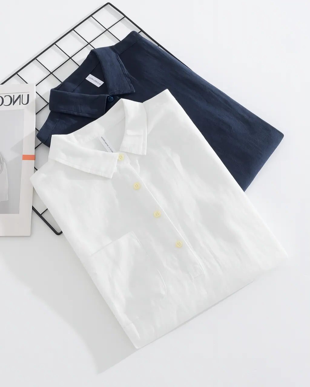 Cotton-Linen Popover Shirt for Men