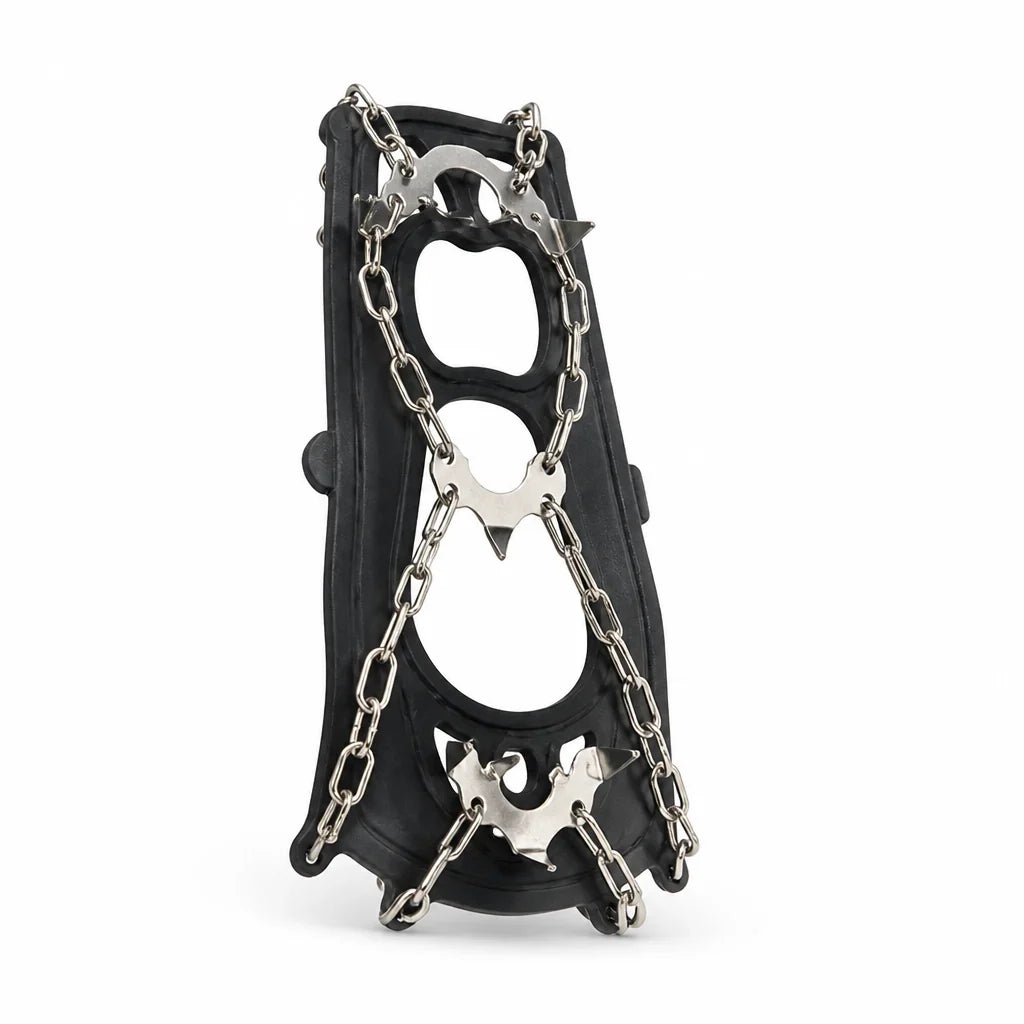 Crampons | TPR Rubber & Stainless Steel Spikes | Fits Shoe Sizes 35-44