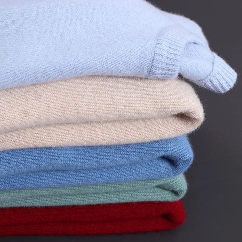 Crew Neck Ribbed Knit Jumper for Men
