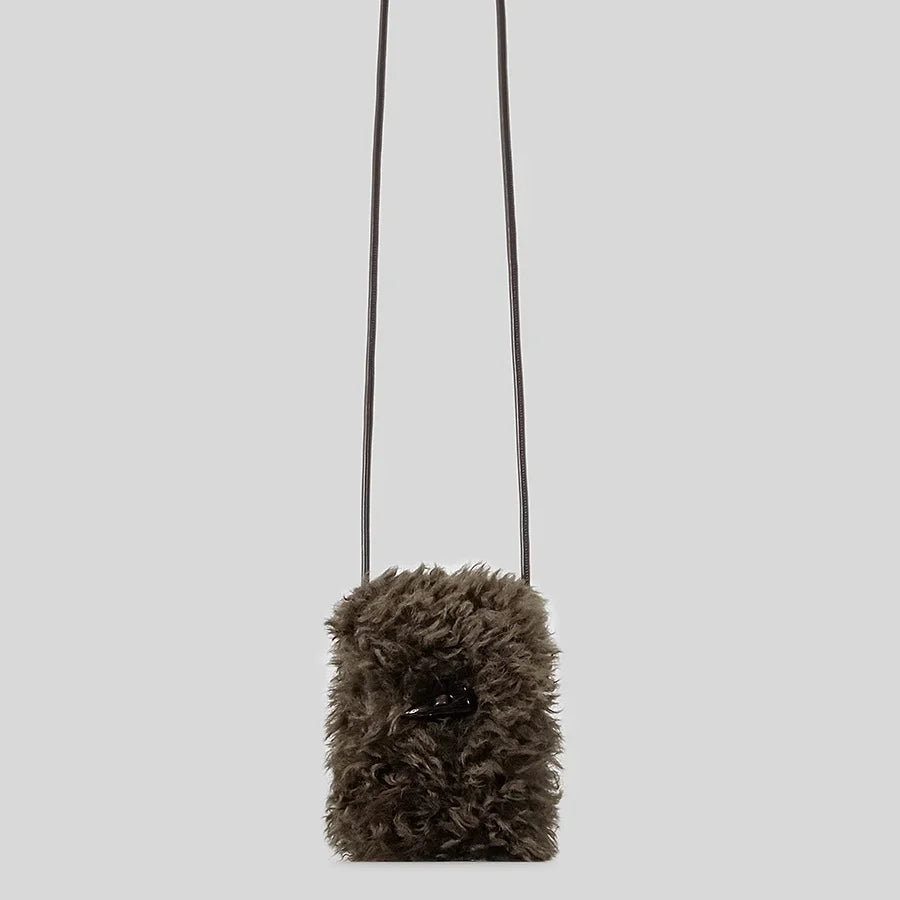 Crossbody Bag | Plush Faux Fur & Adjustable Strap