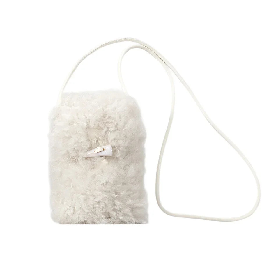 Crossbody Bag | Plush Faux Fur & Adjustable Strap
