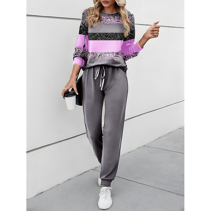 Sadie | Color Block Drawstring Two-Piece Set