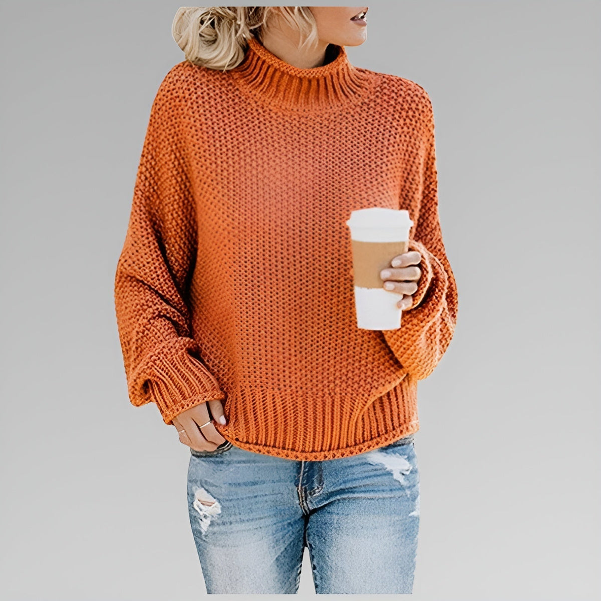 Gwen | Chunky Knit Turtleneck Sweater