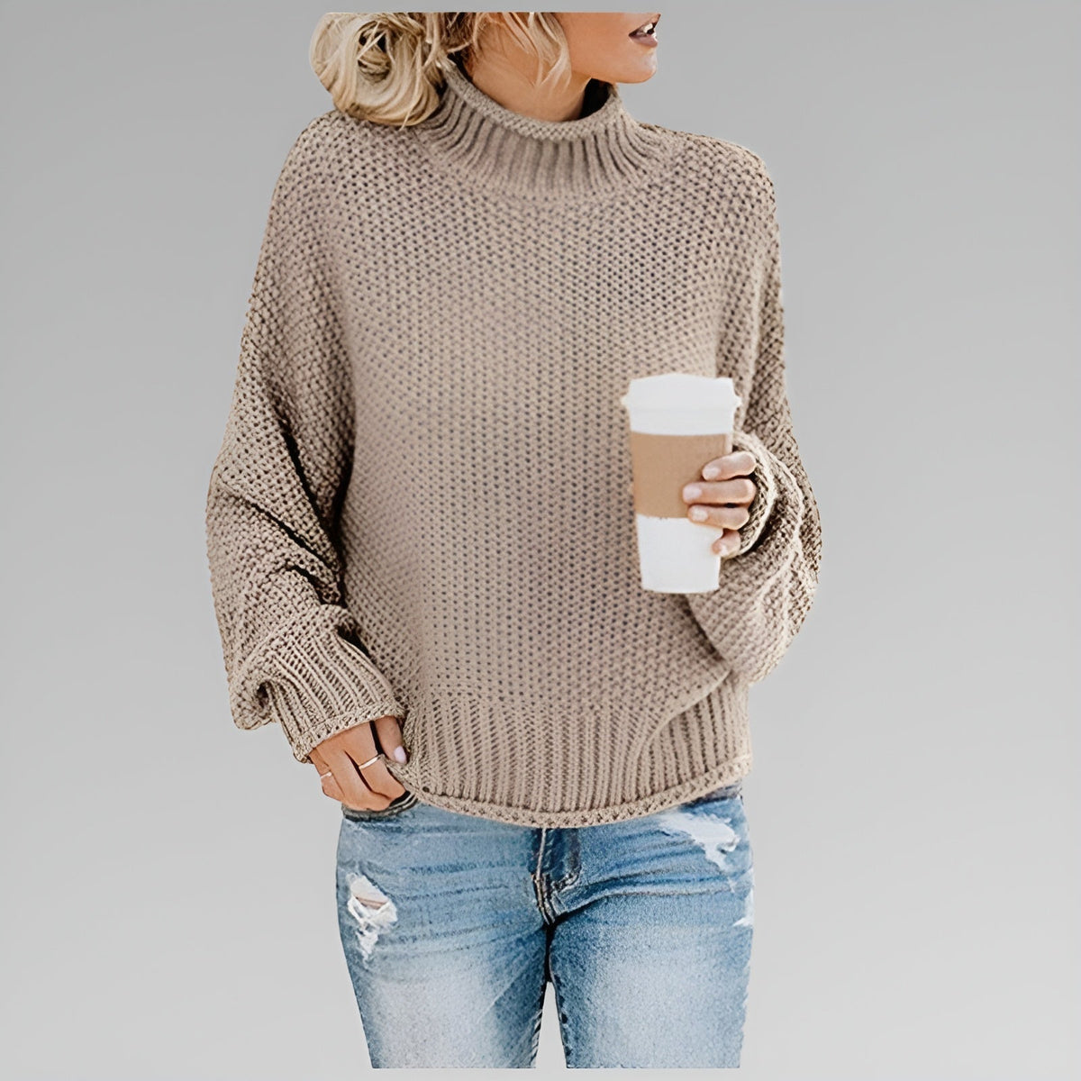 Gwen | Chunky Knit Turtleneck Sweater
