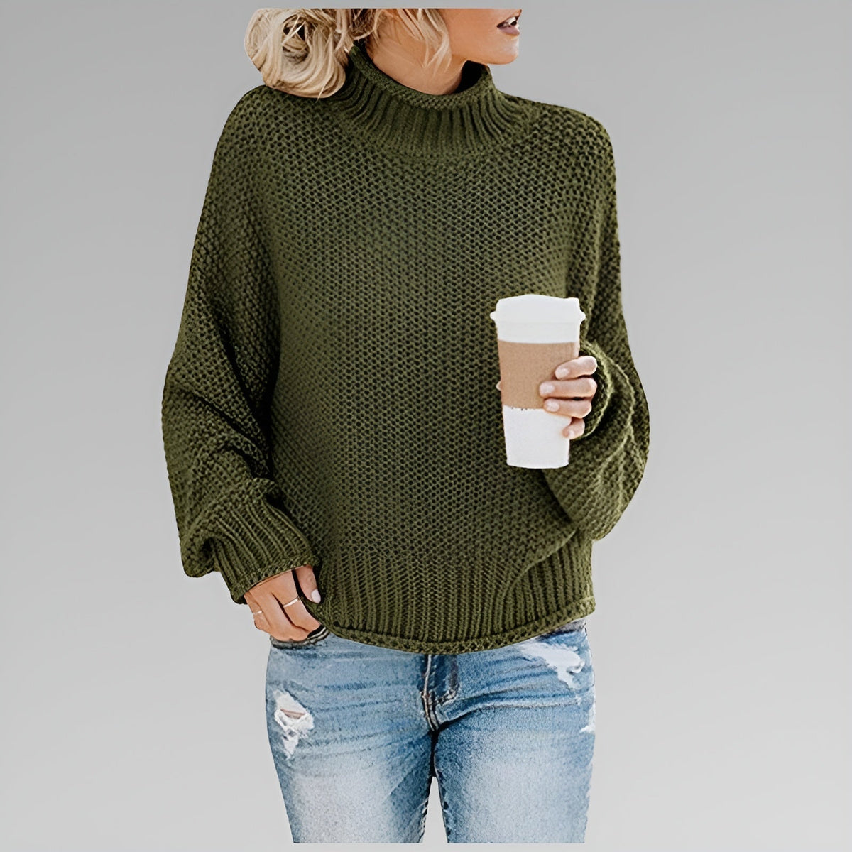 Gwen | Chunky Knit Turtleneck Sweater