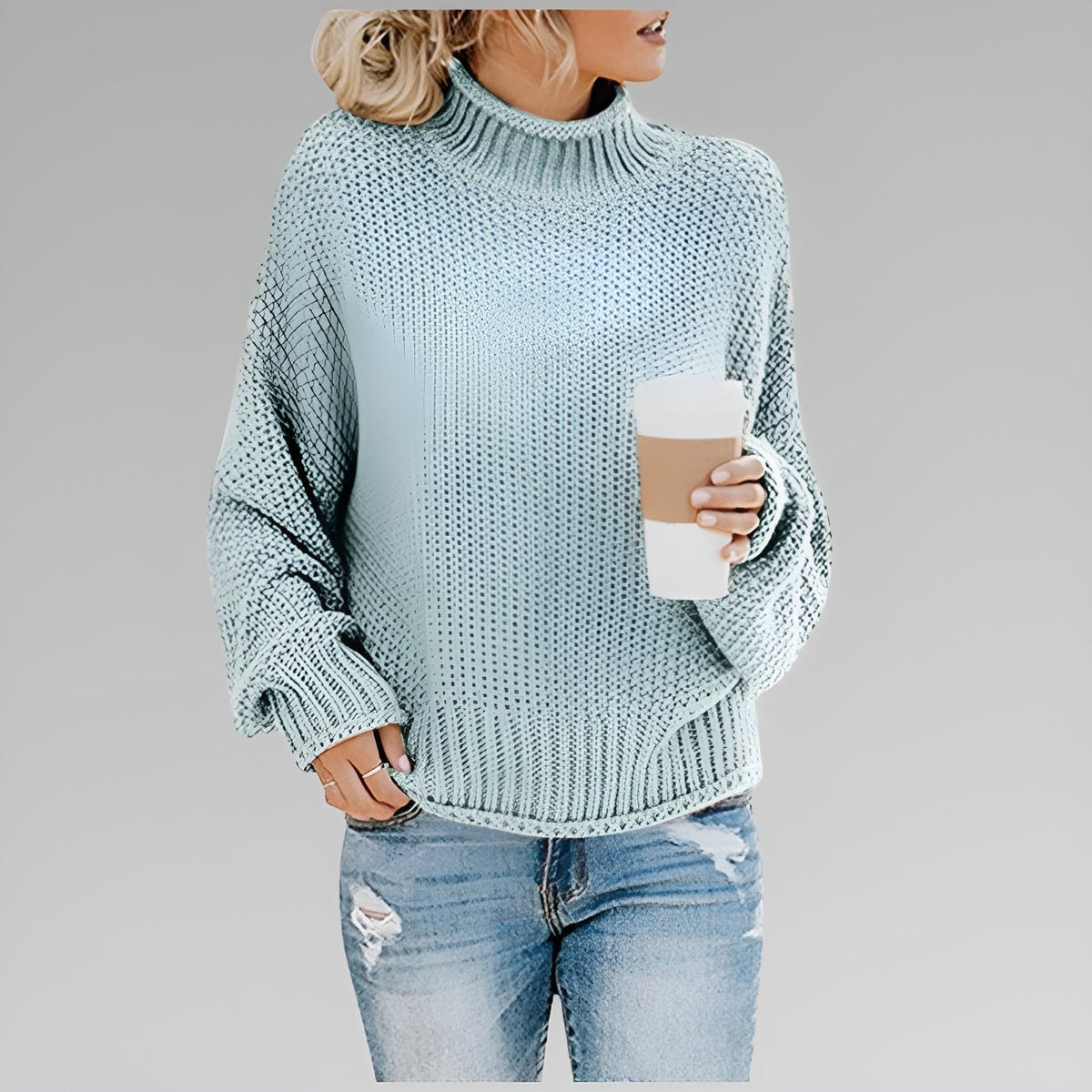 Gwen | Chunky Knit Turtleneck Sweater