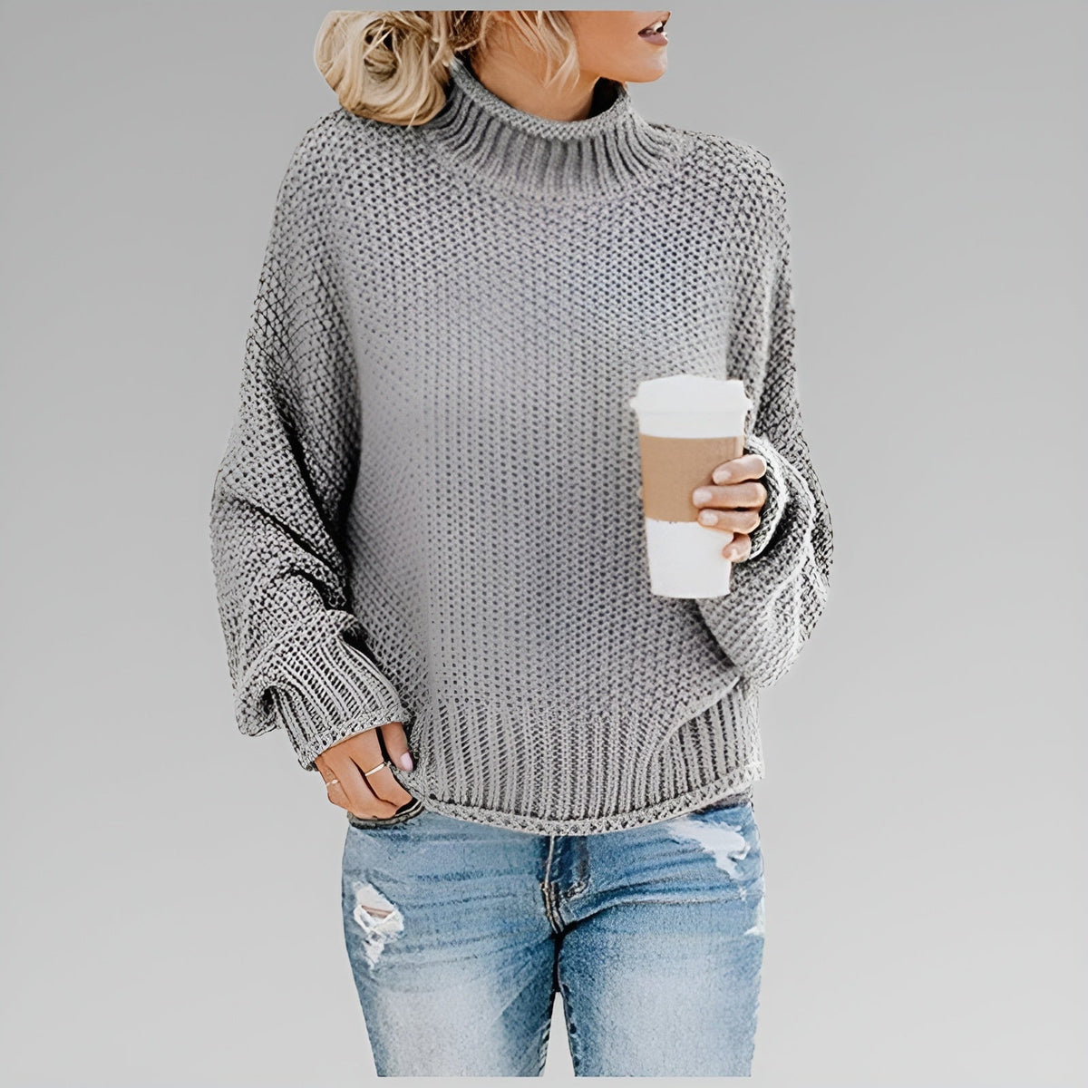 Gwen | Chunky Knit Turtleneck Sweater