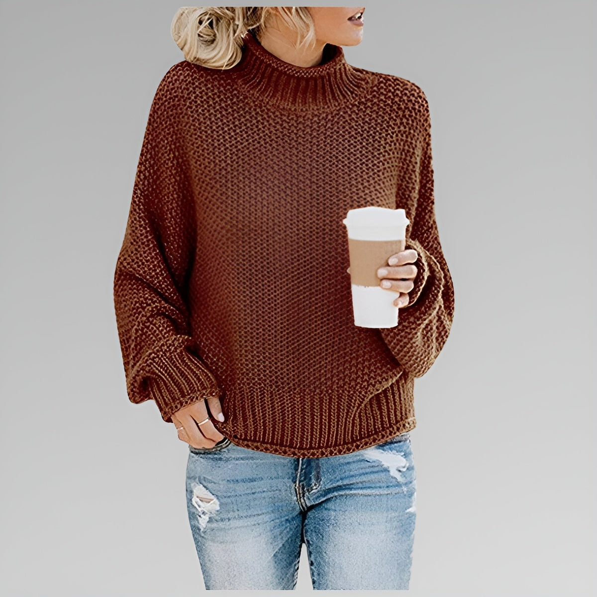 Gwen | Chunky Knit Turtleneck Sweater