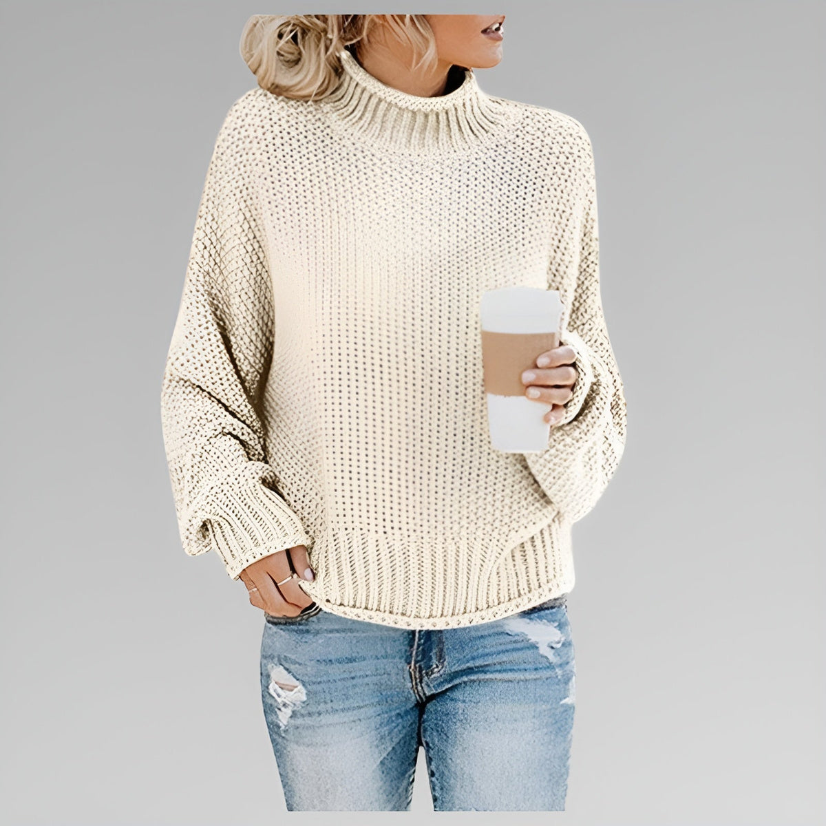 Gwen | Chunky Knit Turtleneck Sweater