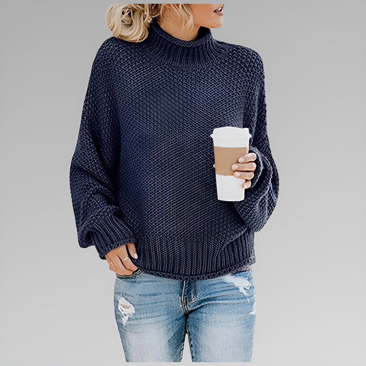 Gwen | Chunky Knit Turtleneck Sweater