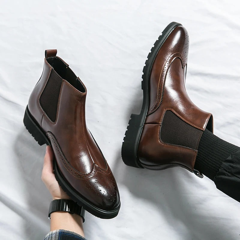 Davenport Faux Leather Chelsea Boots