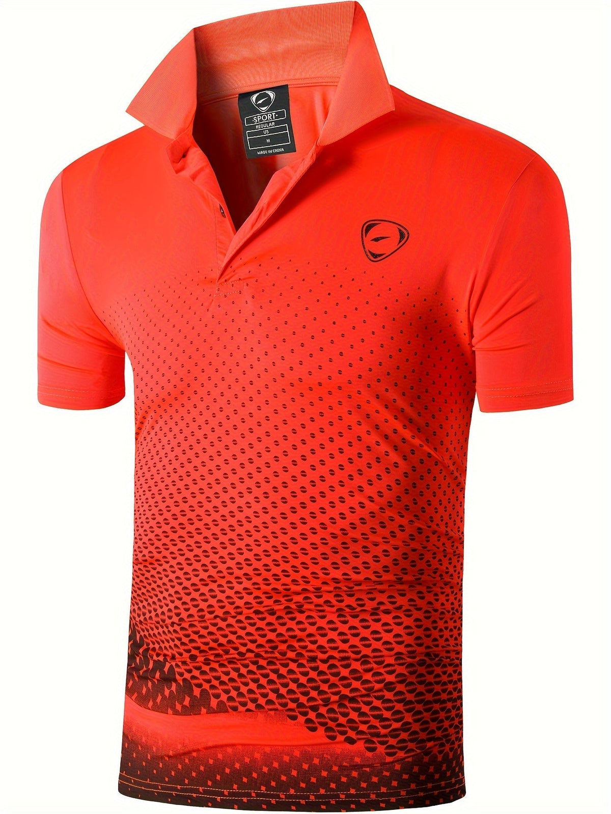 Men's Printed Polo Shirt | Short Sleeve Sports Top