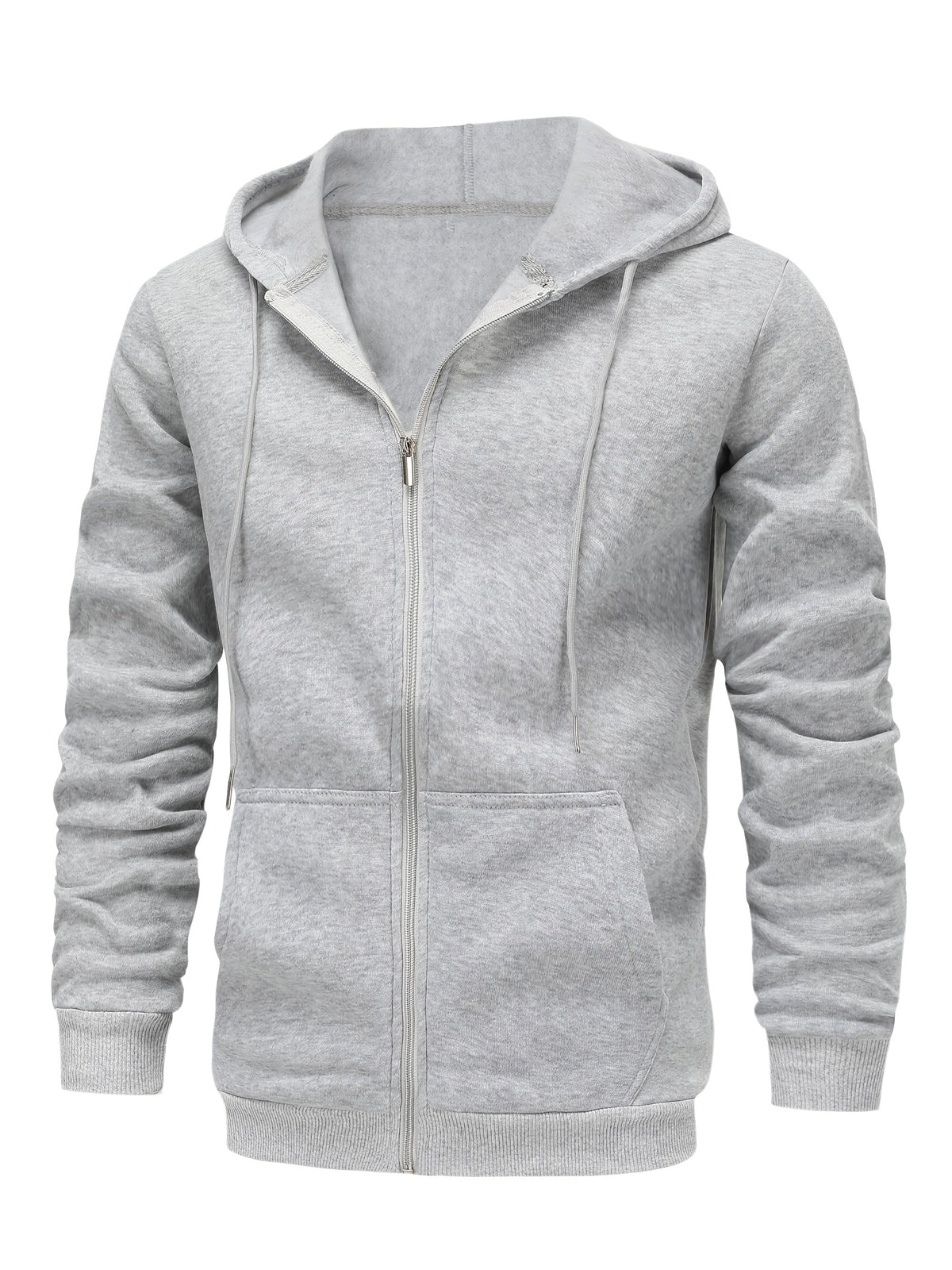 SOLID ZIP HOODIE FOR MEN