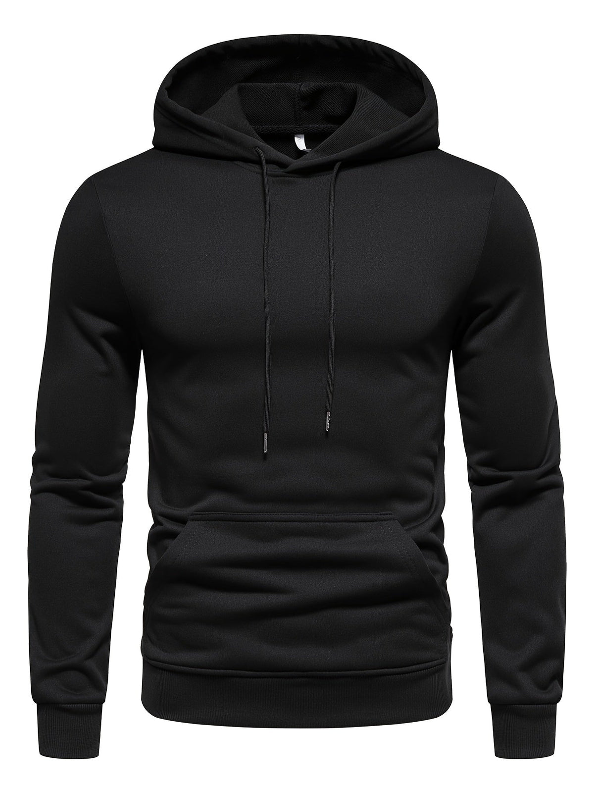 SOLID DRAWSTRING HOODIE FOR MEN