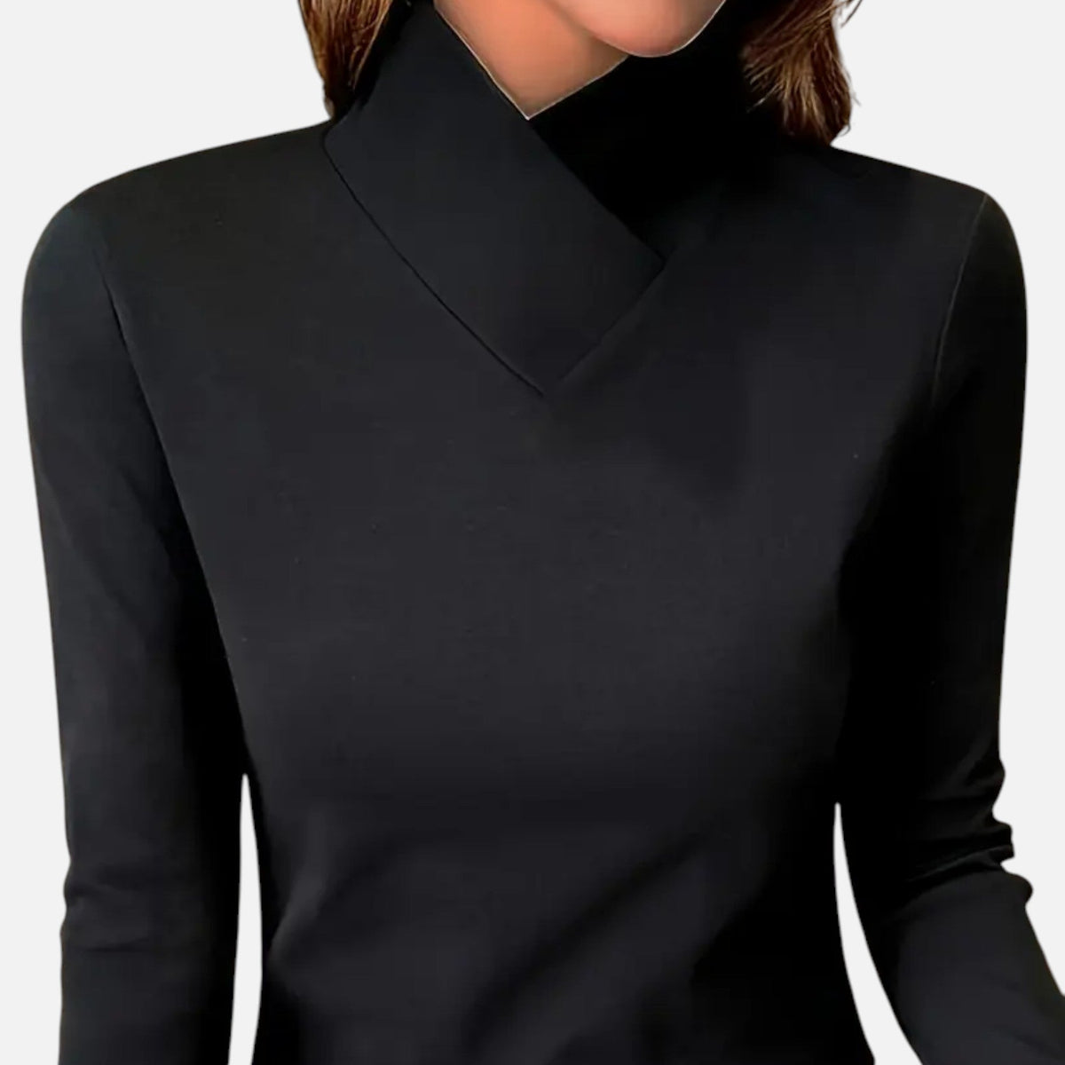 Women’s Wrap Neck Long Sleeve Top