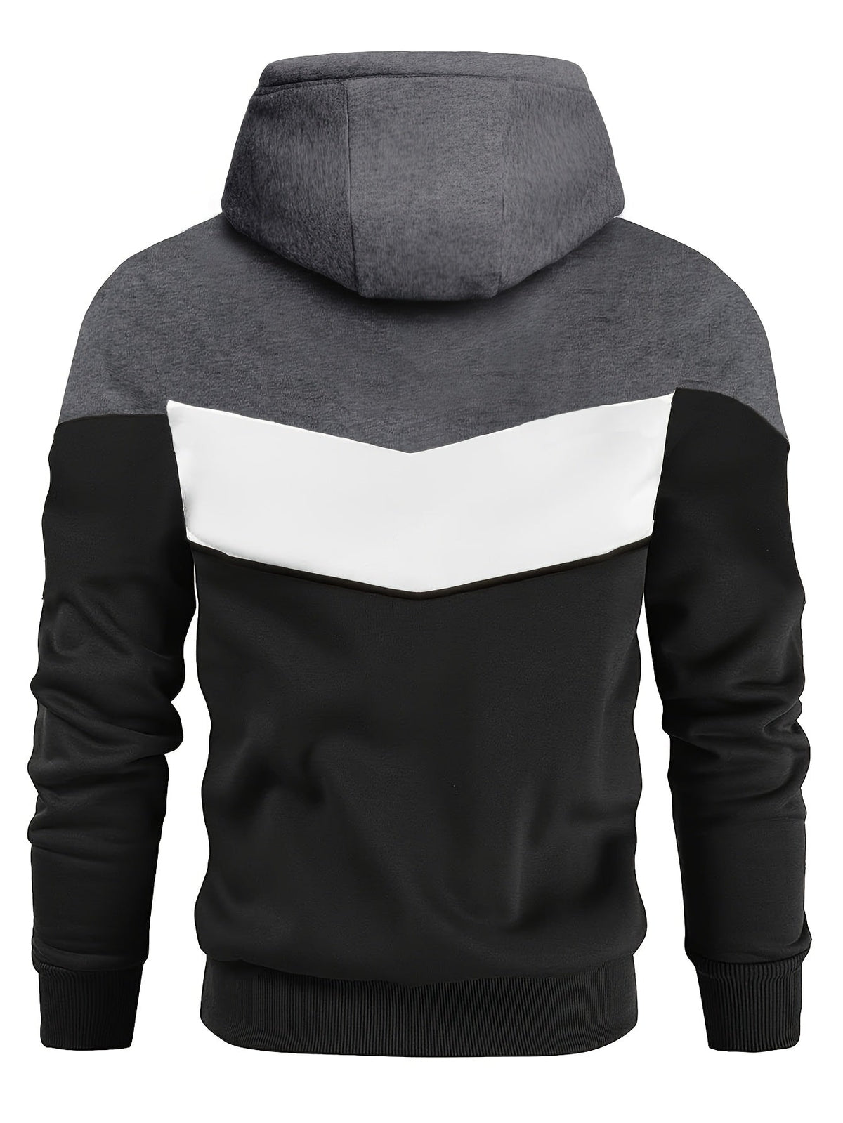 COLOR BLOCK KNIT HOODIE FOR MEN
