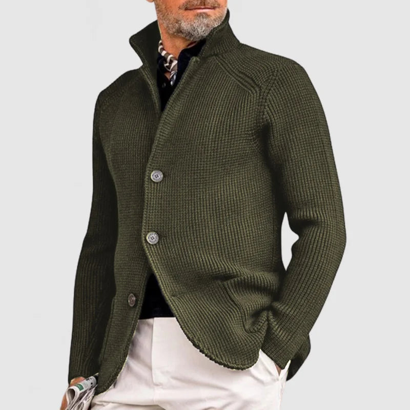 STRUCTURED KNIT CARDIGAN FOR MEN