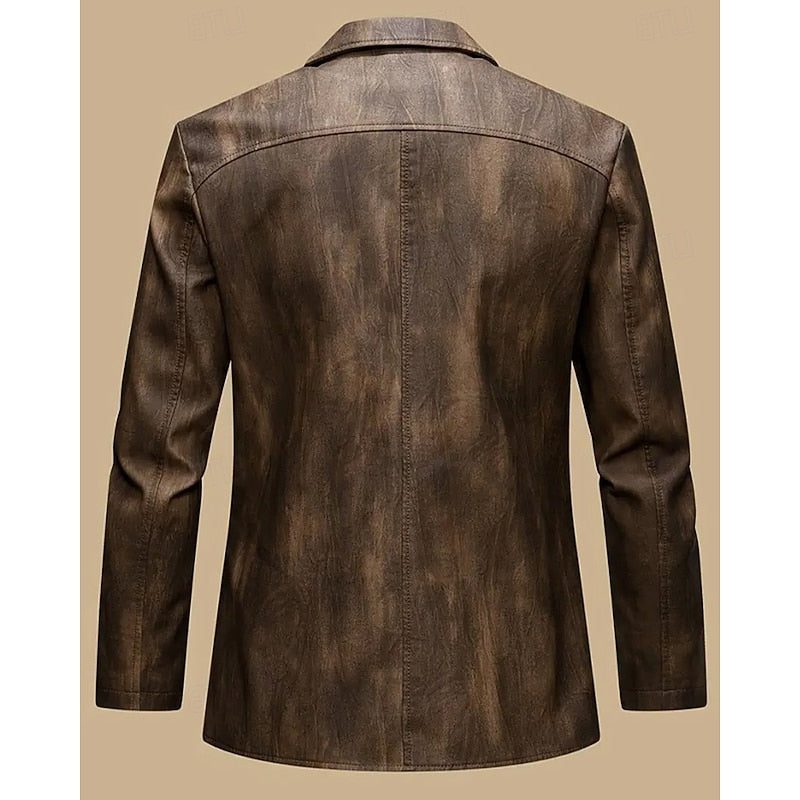 Daenerys | Men's Leather Biker Blazer Jacket