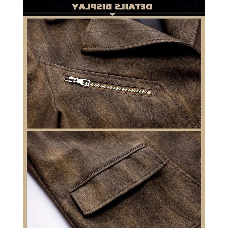 Daenerys | Men's Leather Biker Blazer Jacket