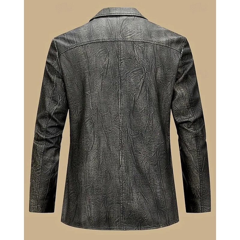 Daenerys | Men's Leather Biker Blazer Jacket