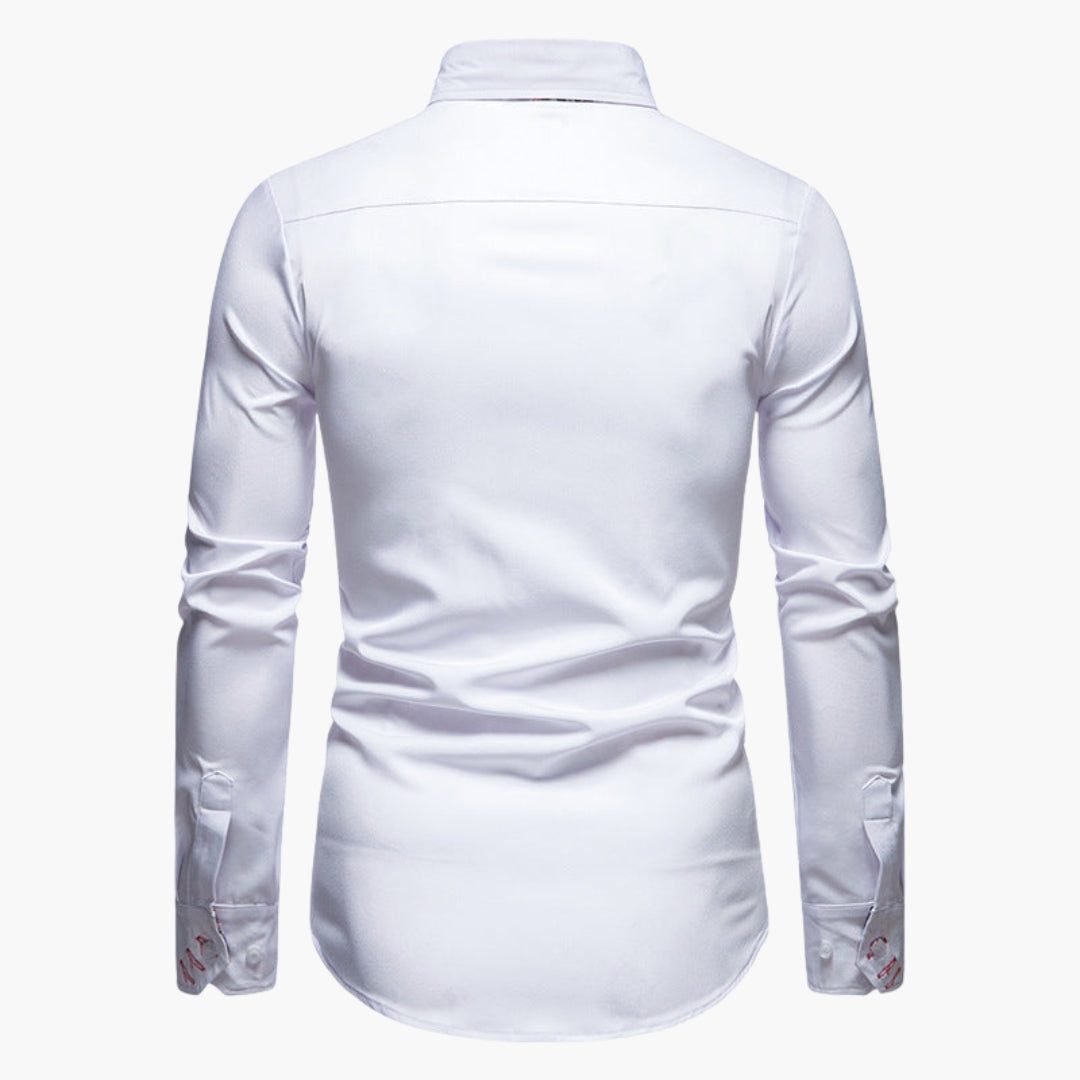 Damian | Men's Patterned Button-Down Shirt with Long Sleeves