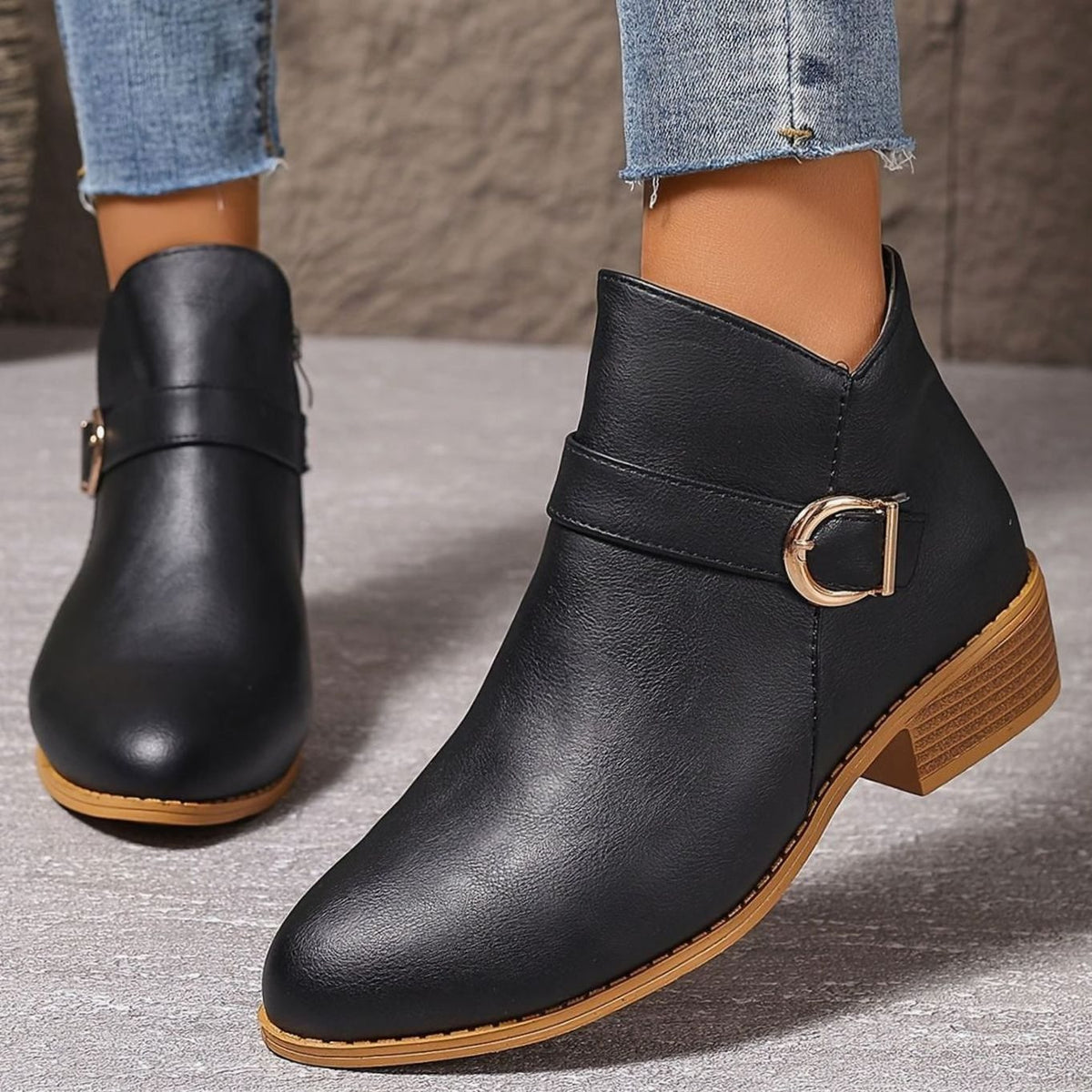 Danna - Women's Ankle Boots with Side Zip Closure
