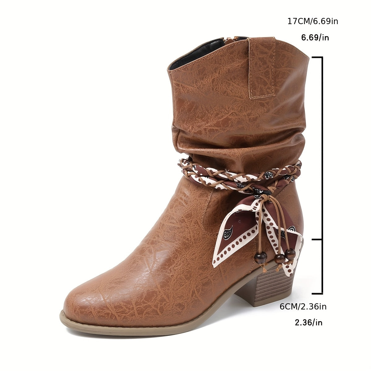 Isla | Slouch Bandana Charm Ankle Boots