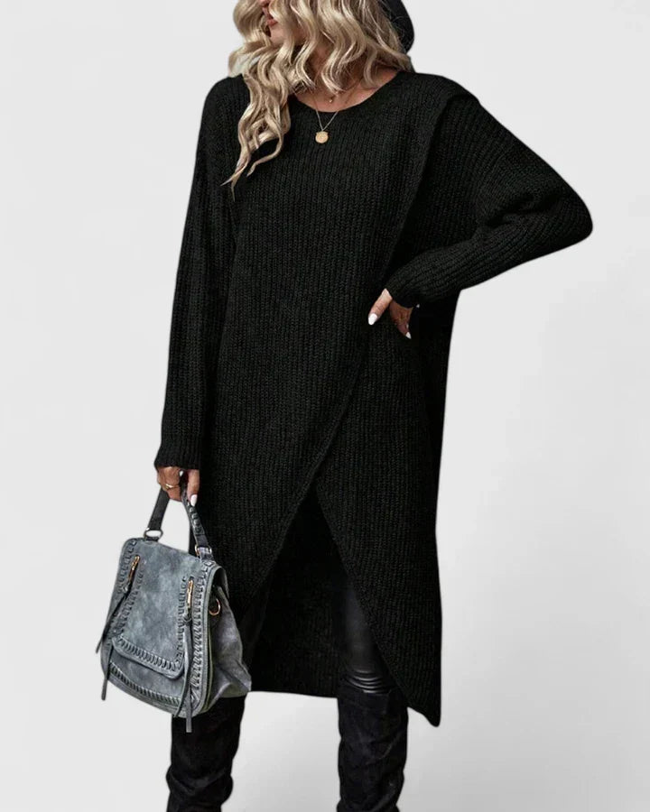 Eden | Knit Wrap Hem Sweater Dress