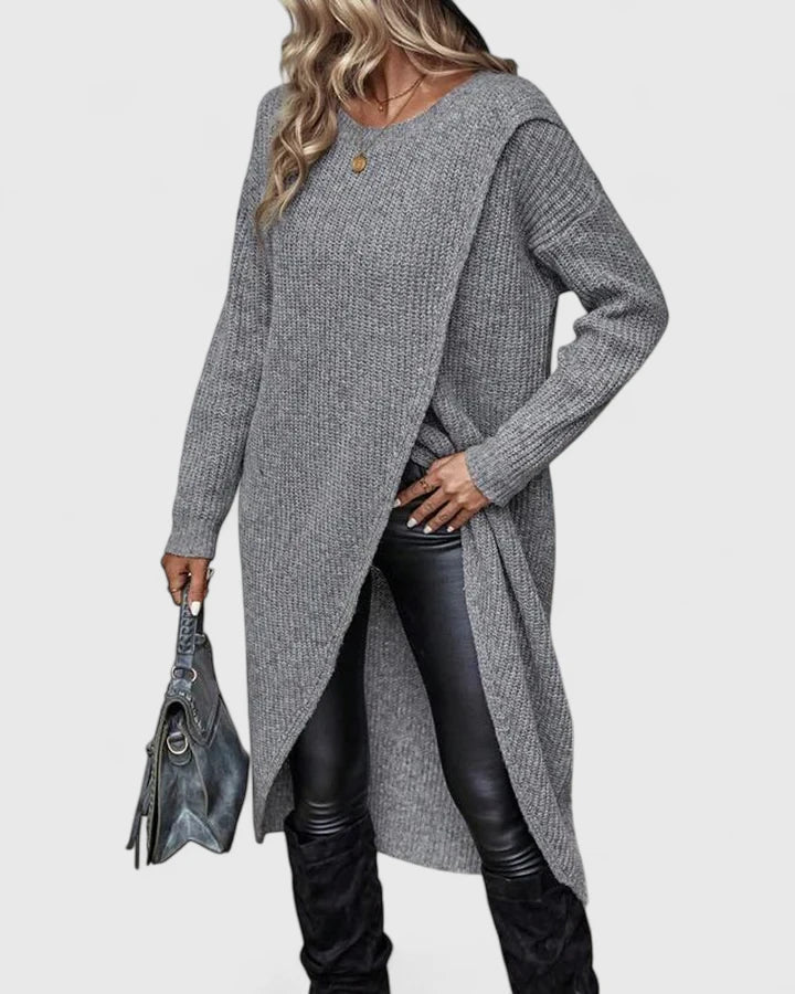 Eden | Knit Wrap Hem Sweater Dress
