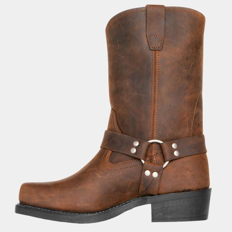 Aiden | Men's Leather Cowboy Boots Tall Buckle Western