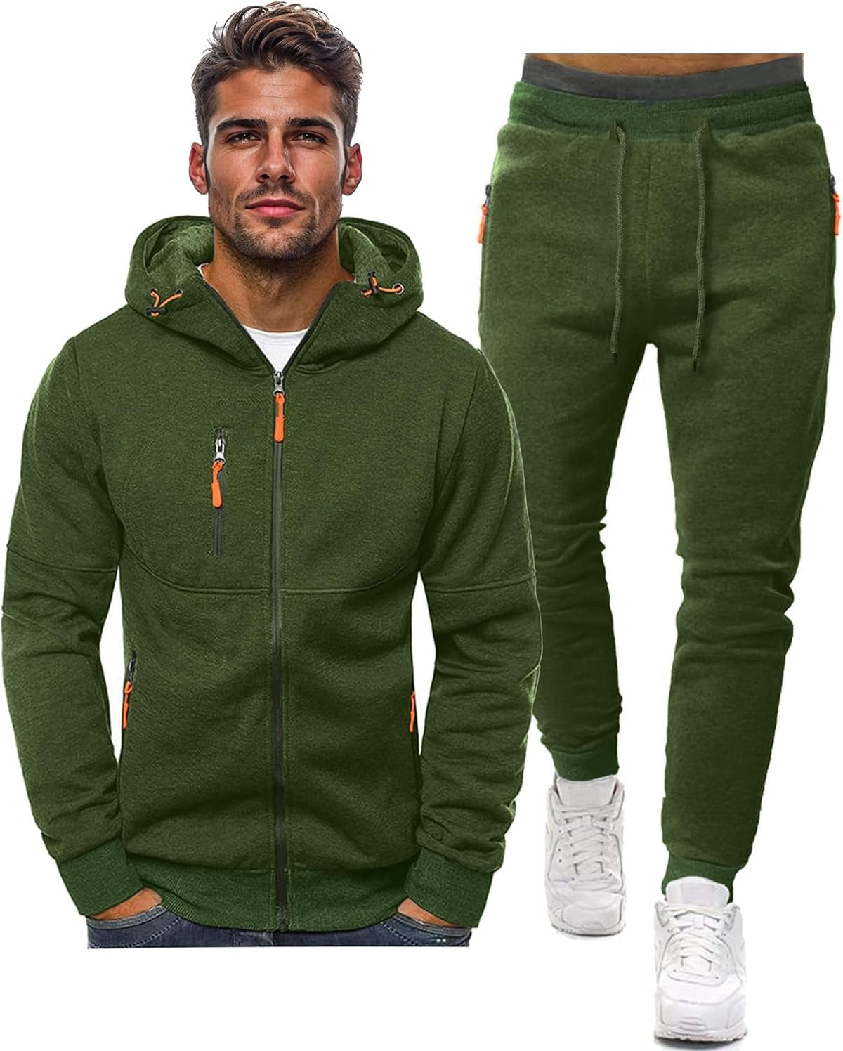 John | Men's Tracksuit Zip Up Hoodie 2 Piece