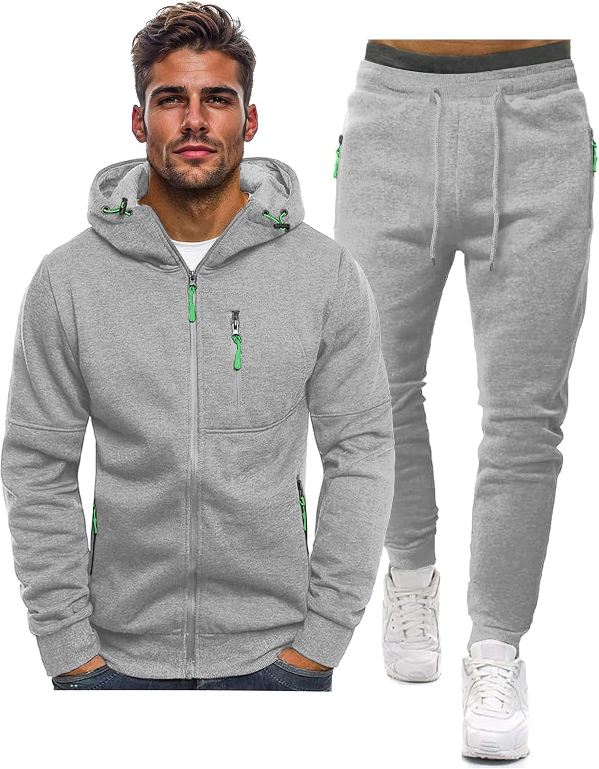 John | Men's Tracksuit Zip Up Hoodie 2 Piece