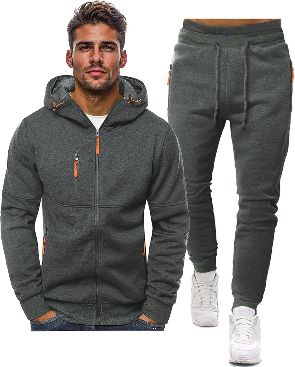 John | Men's Tracksuit Zip Up Hoodie 2 Piece