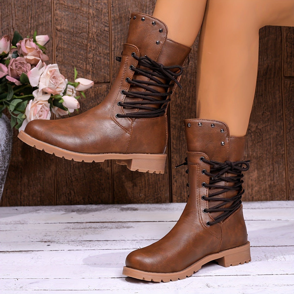 Lianne | Combat Lace-Up Boots