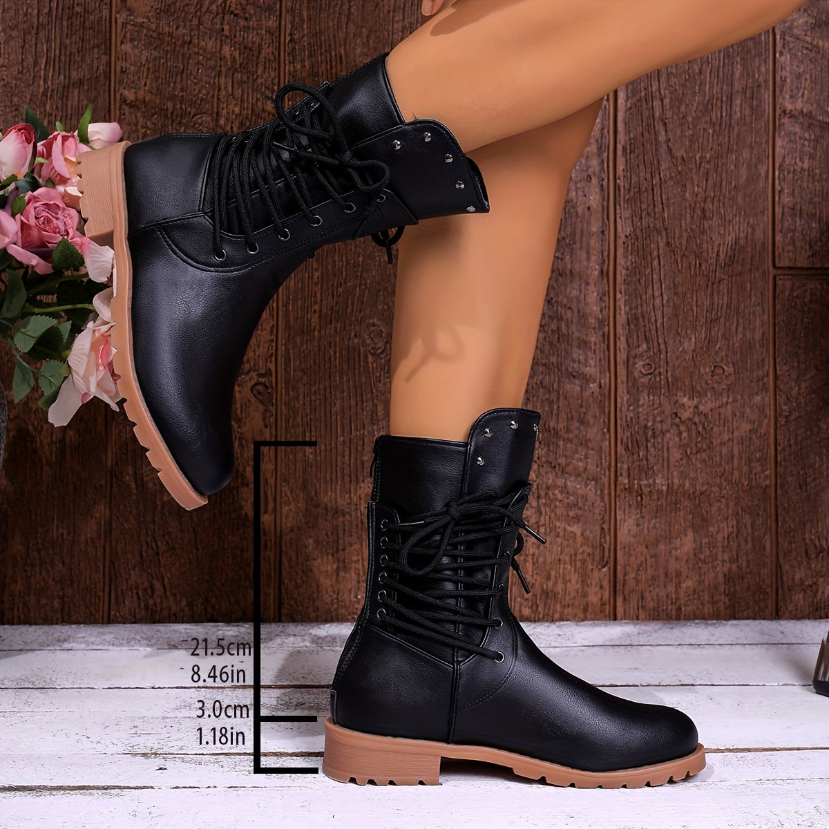 Lianne | Combat Lace-Up Boots