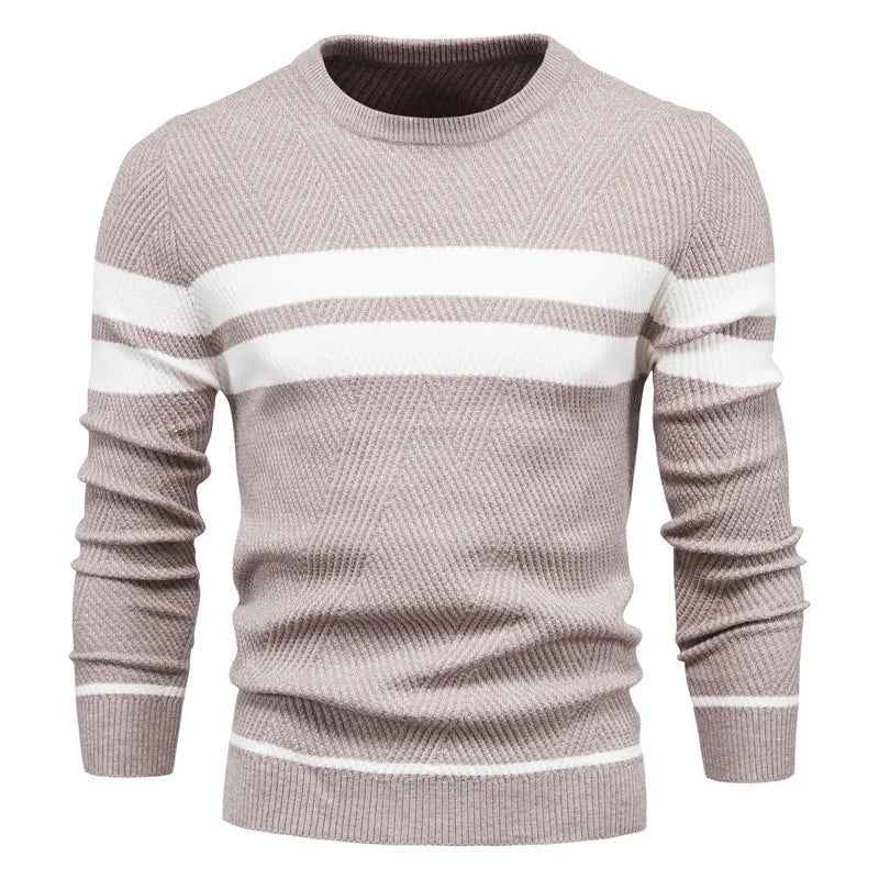 Men's Striped Crew Neck Jumper