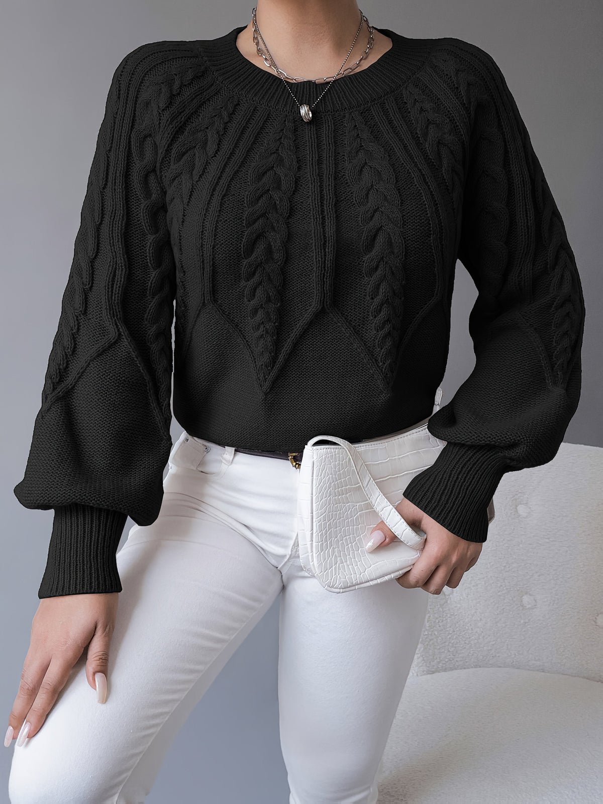 Elsie | Cable Knit Sweater