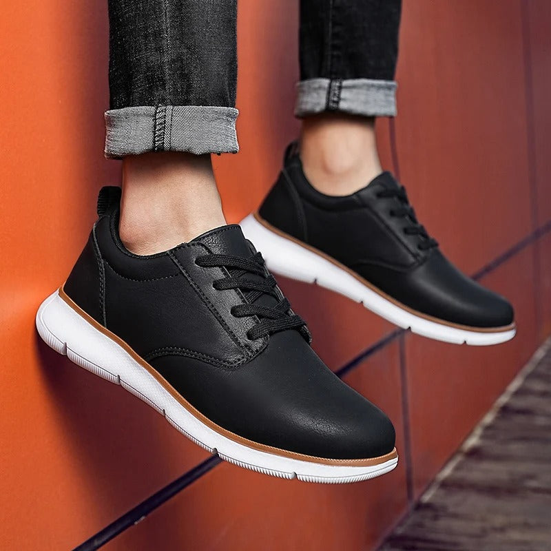 Ardley Faux Leather Lace-Up Sneaker