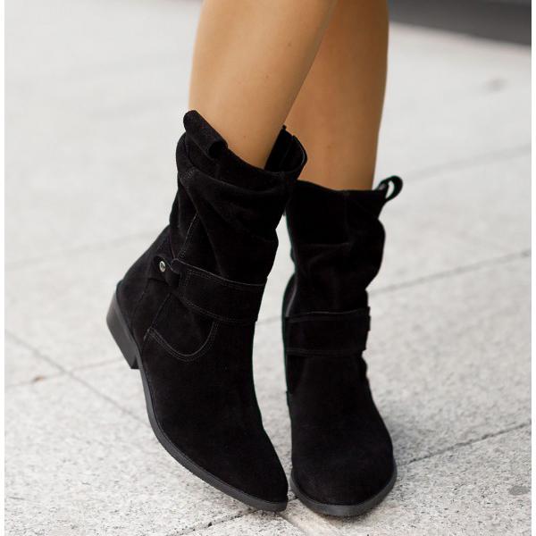 Clementine | Slouch Block Heel Chelsea Boots