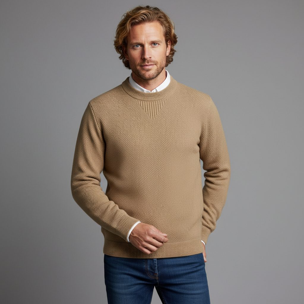 Delia | Women's Ribbed Knit Sweater with Crew Neck