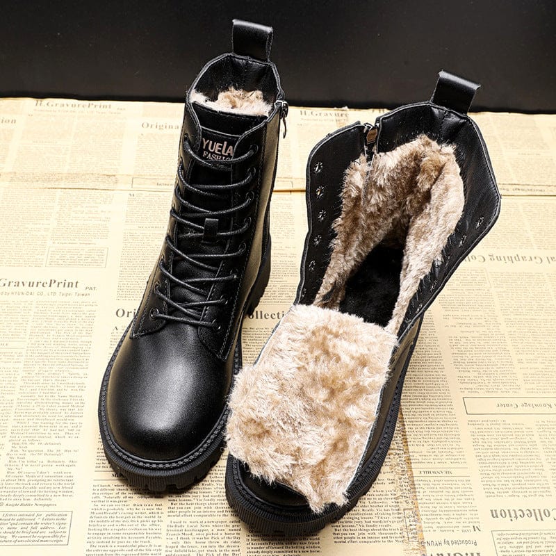 Faye | Rounded Toe Winter Ankle Boots