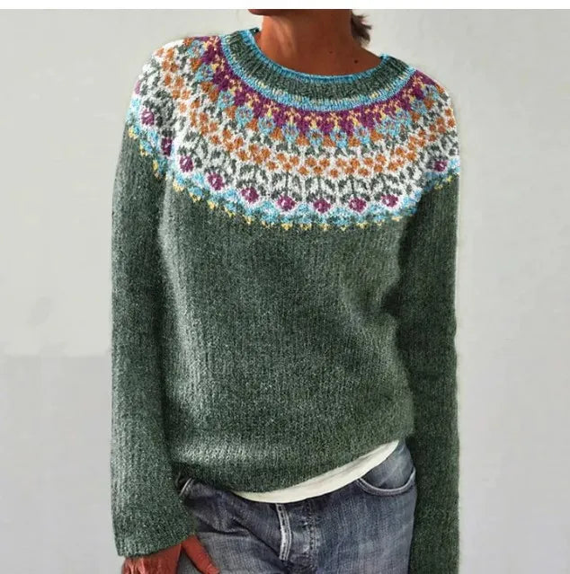 Eugenie | Fair Isle Colorblock Sweater