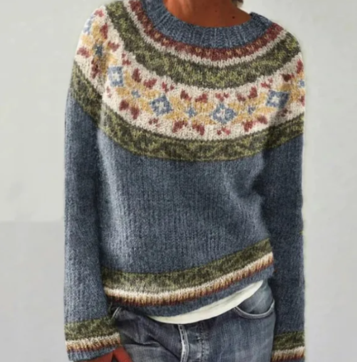 Eugenie | Fair Isle Colorblock Sweater